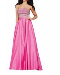 Jovani - Embellished Strapless Ballgown - Lyst