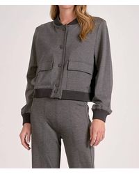 Elan - Bomber Jacket With Front Pocket Detail - Lyst