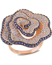 Mimi & Max - And Cubic Zirconia Flower Ring - Lyst