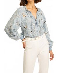 Caballero - Aurelia Long Sleeve V-Neck Top - Lyst