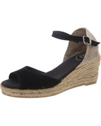 Toni Pons - Suede Ankle Strap Wedge Sandals - Lyst