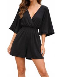 Kld. Signature - Cape Overlay One-Piece Romper - Lyst