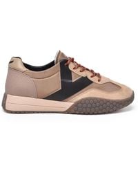 Kèh-Noo - Taupe Leather Patchwork Sneakers - Lyst