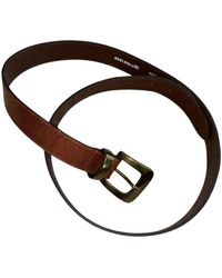 Berge' - Skinny Leather Belt With Bronze Links - Lyst