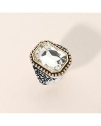 Fashnzfab - Rectangle Stone Stretch Ring - Lyst