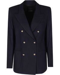 Fay - Double-Breasted Corduroy Viscose-Blend Blazer - Lyst