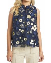 Caballero - Lys Beaded Mesh Floral Top - Lyst