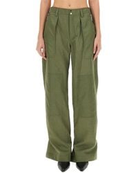 Rabanne - Relaxed Wide-Leg Cargo Pants With High Waist And Practical Pockets - Lyst