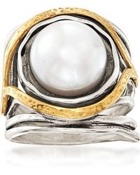Ross-Simons - 11.5-12Mm Cultured Pearl Openwork Ring - Lyst