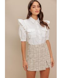 TRUEDAMES - Modern Balance Woven Tweed Skort - Lyst