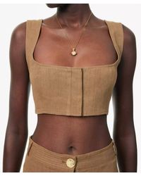 LeKasha - Jirja Linen Bralette - Lyst