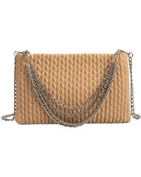Melie Bianco - Erin Tan Padded Quilted Crossbody Clutch - Lyst