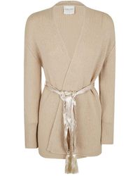 Forte Forte - Wrap-Style Knit Sweater With Silky Belt Detail - Lyst