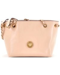 Versace Medusa Icon Chain Tote Leather Mini in Black | Lyst