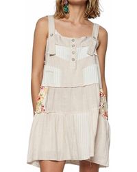 Pol - Raw Edge Rib Knit Overall Dress - Lyst
