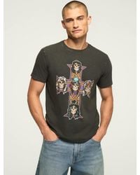 Guns R Roses Skull Lucky Brand Guns N Roses Skulls Tee in Gray for Men | Lyst