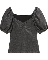 Boden - Ruched Sparkle Jersey Top - Lyst