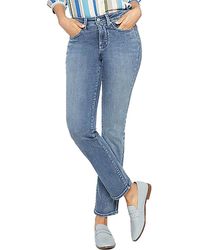 NYDJ - Sheri Mid-rise Stretch Slim Jeans - Lyst