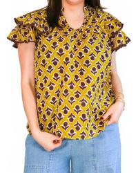 Ivy Jane - Flutter Block Top - Lyst