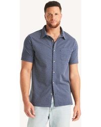 Nautica - Big & Tall Classic Fit Printed Button-Front Polo - Lyst