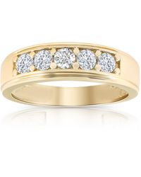 Pompeii3 - 1 Ct Diamond Ring High Polished Wedding Anniversary Band - Lyst