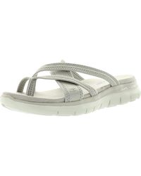 Skechers - Flex Appeal 2.0- Start Up Slip On Open Toe Thong Sandals - Lyst
