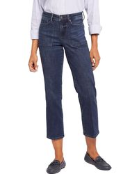 NYDJ - Piper Dark Wash Relaxed Ankle Jeans - Lyst