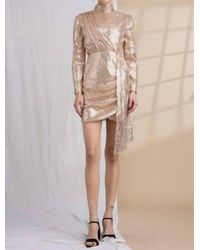 Lena® - Long Sleeve Sequin Mini Dress - Lyst