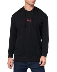 HUGO - Laze Center Logo Hoodie Sweatshirt - Lyst