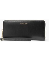 MICHAEL Michael Kors - Michael Kors Jet Set Travel Large Leather Continental Wallet - Lyst