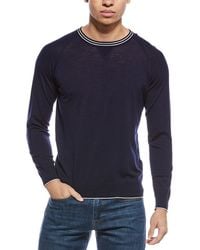 Eleventy - Wool Round Neck Raglan Sweater - Lyst