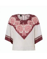 Pinko - Betsy Viscose Twill Printed Blouse - Lyst