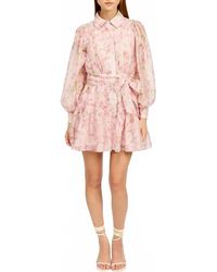 En Saison - Josette Mini Long Sleeve Dress - Lyst