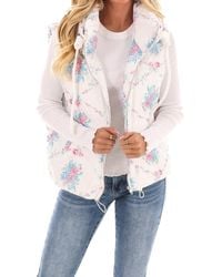 Pretty Follies - Garden Grove Floral Puffer Vest - Lyst
