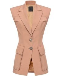 Pinko - Tailored Waistcoat With Notched Lapel And Structured Shoulders - Lyst