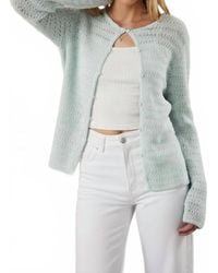 Sunday Edition - Alessia Open Weave Button Cardigan - Lyst