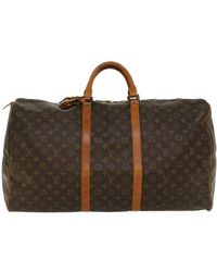 Authentic LOUIS VUITTON Monogram Keepall 50 Bandolier Carry-on 