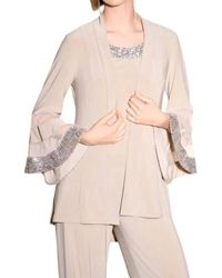 Joseph Ribkoff - Flared Top With Mesh Inserts - Lyst
