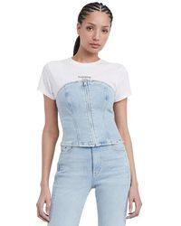 Tommy Hilfiger - Jeans Denim Top Bandeau Neck Front Zip Fts1057 - Lyst