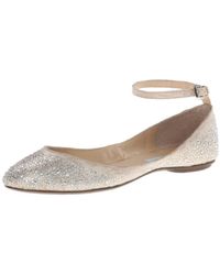 Betsey Johnson - Joy Embellished Ankle Strap Ballet Flats - Lyst