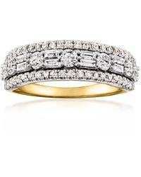 Ross-Simons - Baguette And Round Diamond Ring - Lyst