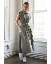 TRUEDAMES - Sunshine Squeeze Denim Midi Dress - Lyst