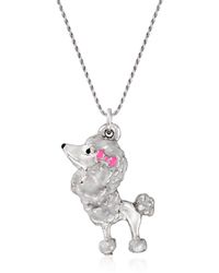 Ross-Simons - Italian Sterling Silver Poodle Pendant Necklace - Lyst