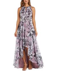R & M Richards - Chiffon Floral Evening Dress - Lyst