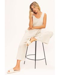 Project Social T - Santa Maria Sweater Rib Wide Leg Jumpsuit - Lyst