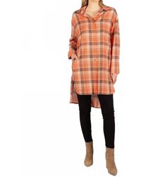 Before You Collection - Plaid Button Up Tunic - Lyst