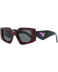 Prada - Geometric Sunglasses Spr15y 09z-5s0 Scarlet Tortoise 51mm - Lyst