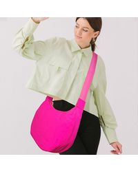 Fashnzfab - Solid Nylon Sling Bag Crossbody Bag - Lyst