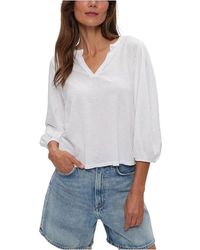 Michael Stars - Gabi Top 0-12 Puff Sleeve Blouse Ddr 21 - Lyst