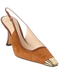 Alexandre Birman - Olivia 85 Suede & Leather Slingback Pump - Lyst